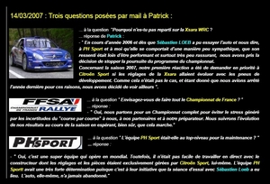 Trois questions  Patrick